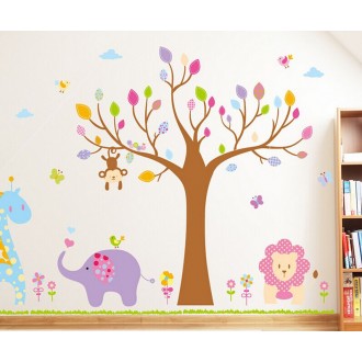  tree wall sticker jungle wall sticker zoo wall sticker